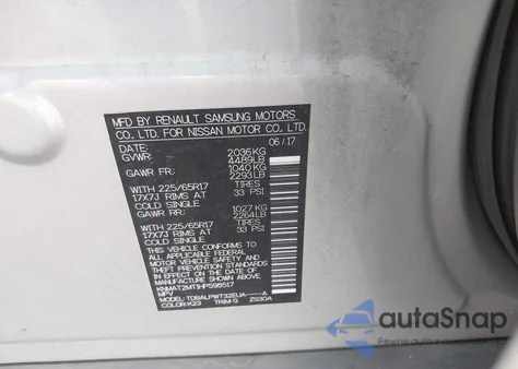 2017 Nissan Rogue S z USA, uszkodzony, nr VIN KNMAT2MT1HP598517